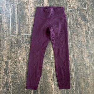 Lululemon Wunder Under maroon leggings size 6